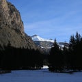 Spring morning in the Langental Valley, Wolkenstein Royalty Free Stock Photo