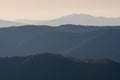 Spring mountain view from Borzhava range in Carpathian mountains