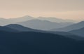 Spring mountain view from Borzhava range in Carpathian mountains