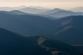 Spring mountain view from Borzhava range in Carpathian mountains