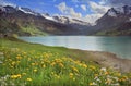 Spring mountains lake Royalty Free Stock Photo