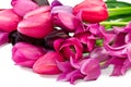 Spring multicolor tulips bouquet