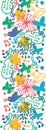 Spring music symphony vertical seamless pattern