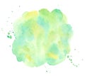 Spring, nature, Easter rounded watercolor background