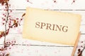 Spring note Royalty Free Stock Photo