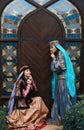 Spring, Novruz holiday celebration concept with Beautiful azeri women