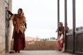 Spring, Novruz holiday celebration concept with Beautiful azeri women