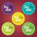 Spring offer stickers. Big sale Royalty Free Stock Photo