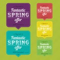 Spring offer stickers.