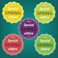 Spring offer stickers. Special edition Royalty Free Stock Photo