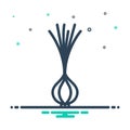 Mix icon for Spring Onion, green and healthy Royalty Free Stock Photo