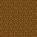 Spring orange tulips on a brown background Simple modest botanical fabric pattern