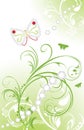 Spring ornamental background with shining strasses Royalty Free Stock Photo