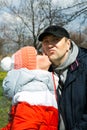 Spring outdoor portrait of a middle aged couple. Royalty Free Stock Photo