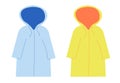 Spring outerwear. Cartoon children seasonal spring, summer, autumn clothes. Waterproof Hooded Raincoat, Raincoat, Vector