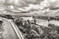 Spring panoramic photo of the budapest historic center