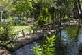Spring Park. River in the spring Yildiz park. Royalty Free Stock Photo