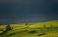 Spring photo of the rural mountainous landscape in Kacwin at the foot of the Tatra Mountains Royalty Free Stock Photo