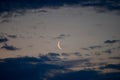 11.6% Waning Crescent Moon in the Clouds#1