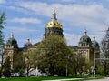 Iowa State Capitol Building Looming Over Blooming Trees