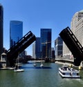 Wells Street Bridge in Raised Position