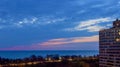 Morning Light And Clouds Over Lake Michigan #1 Royalty Free Stock Photo