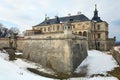 Spring Pidhirtsi Castle view (Ukraine) Royalty Free Stock Photo
