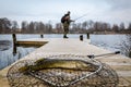 Spring pike fishing Royalty Free Stock Photo