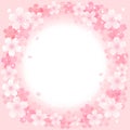 Spring Pink Cherry Blossoms Circle background Royalty Free Stock Photo