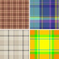 Spring plaid bundle created for apparel and home textiles. The pack supports shirts, blouses, blankets, and cushions. Vector Royalty Free Stock Photo