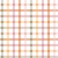 Spring plaid seamless pattern. Easter checkered repeat background. Vector gentle texture