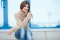 Spring portrait of a beautiful woman outdoors