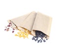 Spring preparation and planning for sowing vegetable. Veggie seeds in craft paper envelopes. Seasonal garden work Royalty Free Stock Photo
