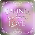 Spring quotes on unfocused colorful background