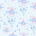 Spring Rain Flower Pattern Royalty Free Stock Photo