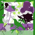 Spring retro floral print. Silk scarf graphics. Royalty Free Stock Photo