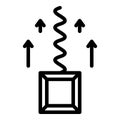 Spring return icon, outline style