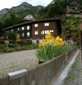 Spring rises in the Swiss village of Berschis