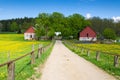 Spring road to the Swedish farm Royalty Free Stock Photo