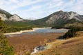 Spring rocky mountains and lake Royalty Free Stock Photo