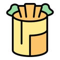 Spring roll box icon vector flat Royalty Free Stock Photo