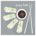 Spring rolls. Asian dish. Royalty Free Stock Photo
