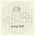 Spring rolls. Asian dish. Royalty Free Stock Photo