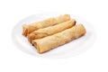 Spring rolls (Dim sum or Loempia) , isolated with clipping paths.