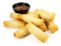Spring Rolls - Fast Food on white Background