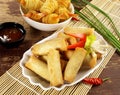 Spring Rolls - Fast Food Royalty Free Stock Photo