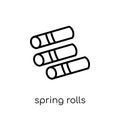 Spring Rolls icon from Chinese Food collection. Royalty Free Stock Photo