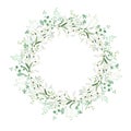 Spring round frame with contour flowers snowdrops Royalty Free Stock Photo