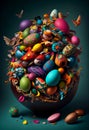 Spring\'s Sweetest Surprises: A Chocolate Egg Full of Color and Delight