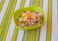 Spring salad in a green bowl Royalty Free Stock Photo